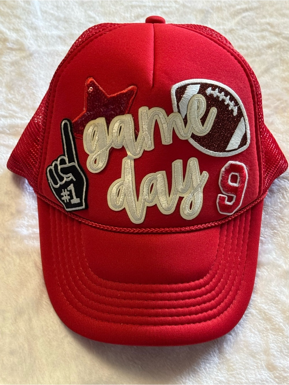 OTTO Red "Game Day" Embroidered Foam Trucker Hat
